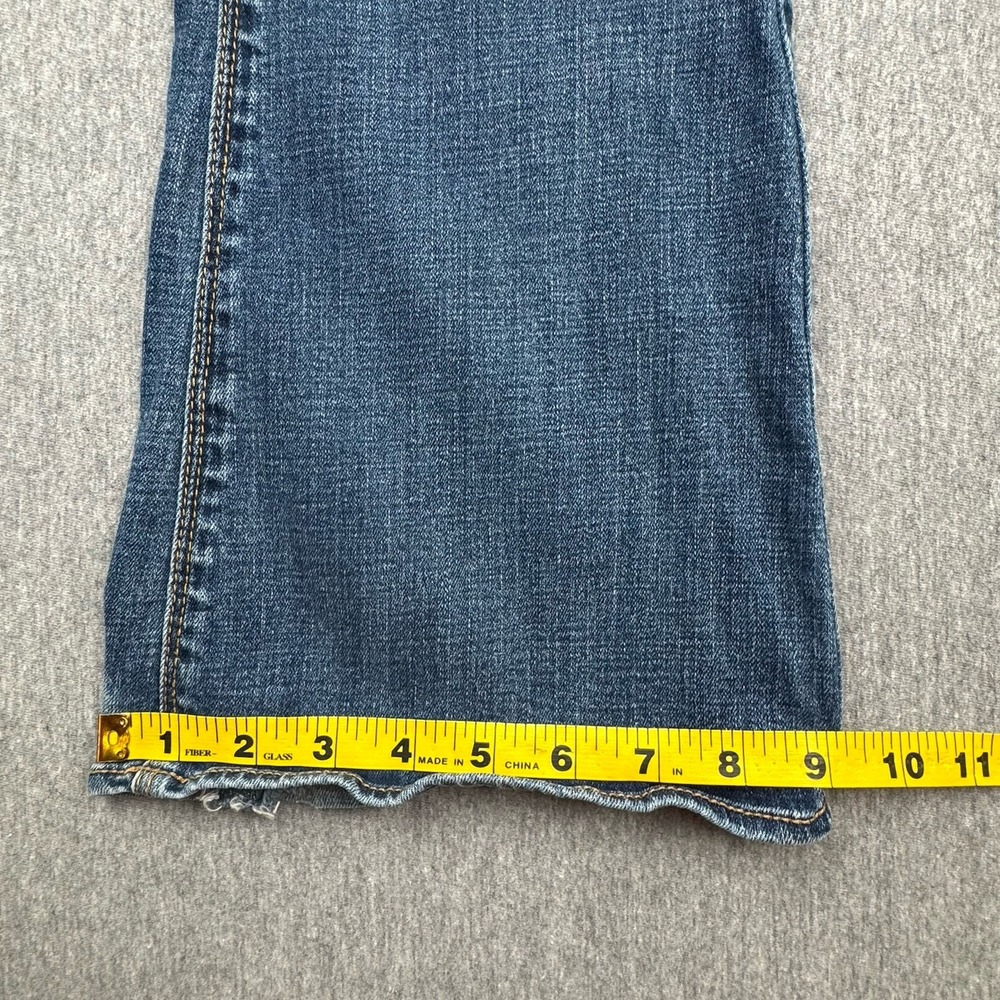 American Eagle Artist Flare Low Rise Jeans Blue Super Stretch Sz 8 30x31 Western - Picture 14 of 16